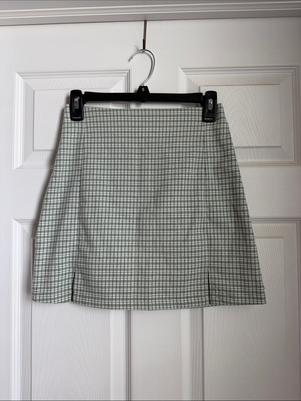 PacSun Mint Green Plaid Mini Skirt